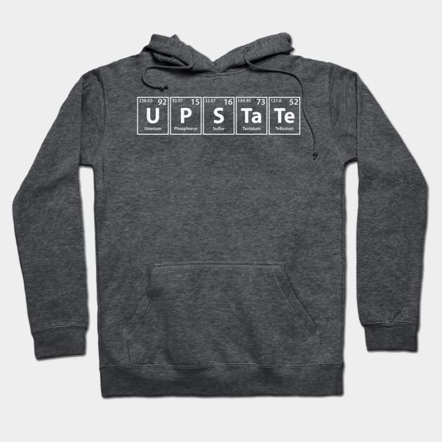 Upstate (U-P-S-Ta-Te) Periodic Elements Spelling Hoodie by cerebrands